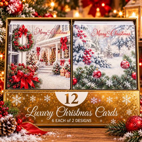 Christmas cards pack 12 - pack,