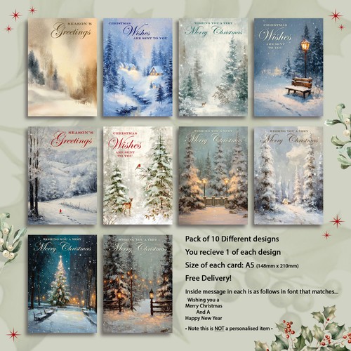 Pack christmas cards snow - christmas,