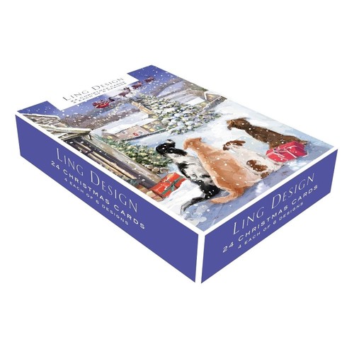 Box christmas cards - box, 24