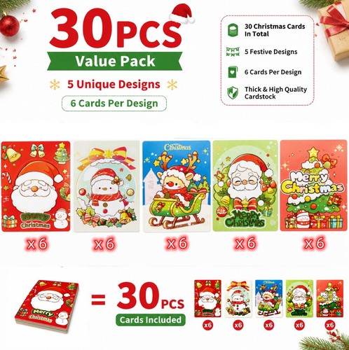 Pack christmas cards - 30,