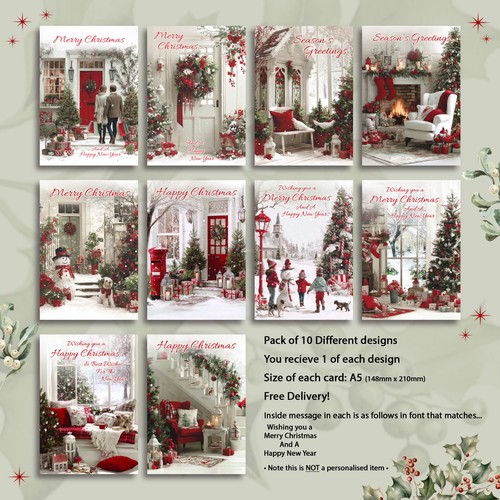 Pack christmas cards - 10,