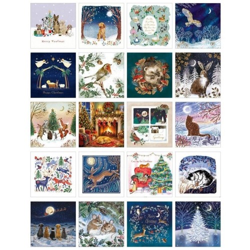Christmas card variety - card,