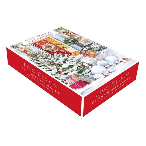Box christmas cards snow - box,