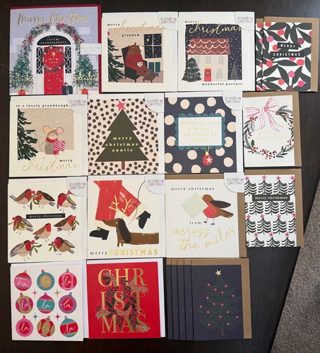 Set christmas card with - of,