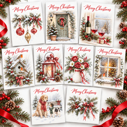 Pack christmas cards - pack,