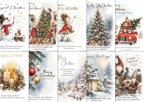 Pack christmas cards - of,