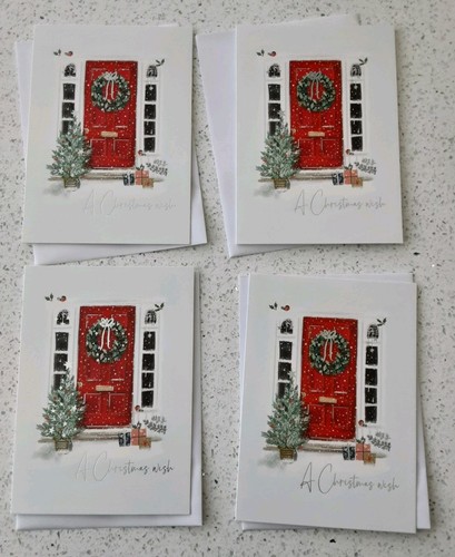 Christmas cards traditional 4 - cards,