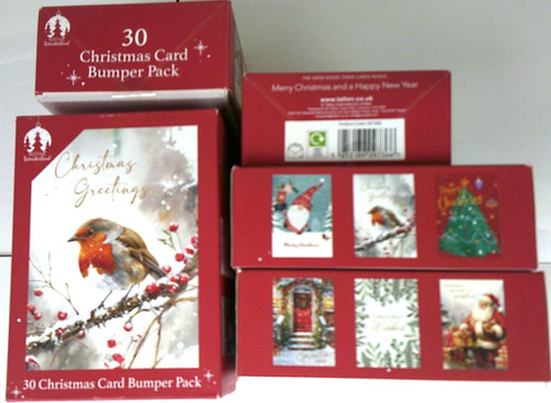 Christmas cards pack 30 - christmas,