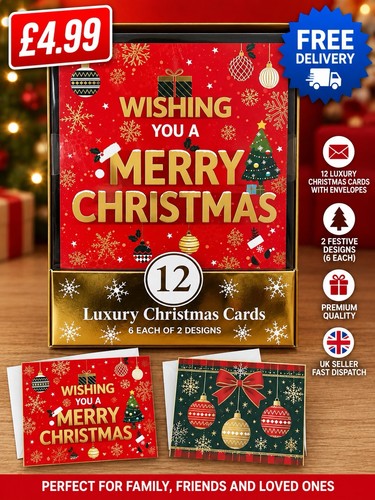 Luxury christmas cards - 12,