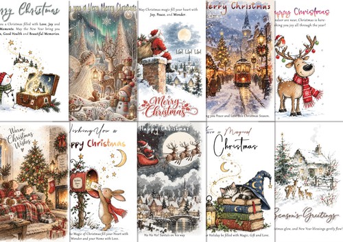 Pack christmas cards - of, |