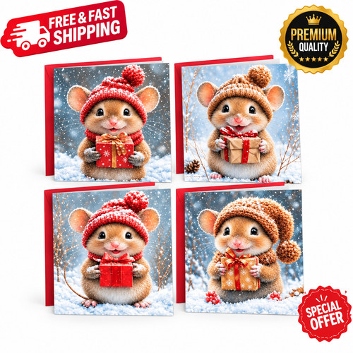 Christmas cards boxed red card - christmas,