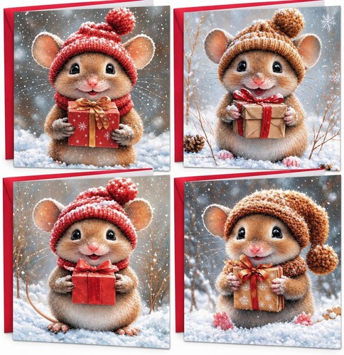 Christmas cards boxed red card - boxed,