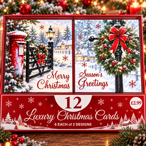 Christmas cards pack 12 - pack, of