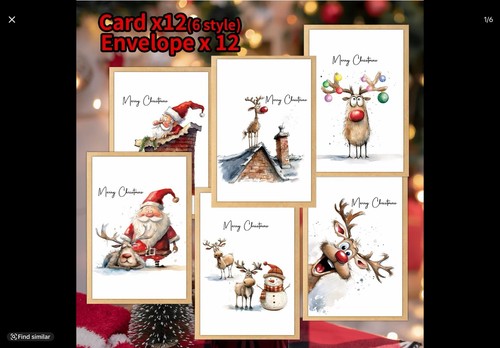 Christmas cards pack 12 - cards,